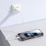 iPhone 17 Pro - 4Smarts 3-i-1 Premium Starter Set - MagSafe Mobil Cover, Skærmbeskyttelse & 20W Vægoplader - Gennemsigtig / Hvid