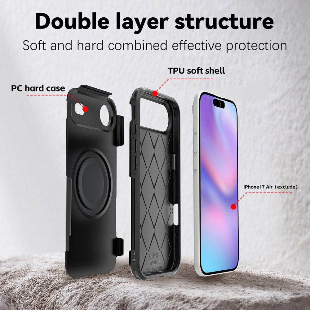 4Smarts iPhone Air Defend Mobil Cover - MagSafe Kompatibel - Sort