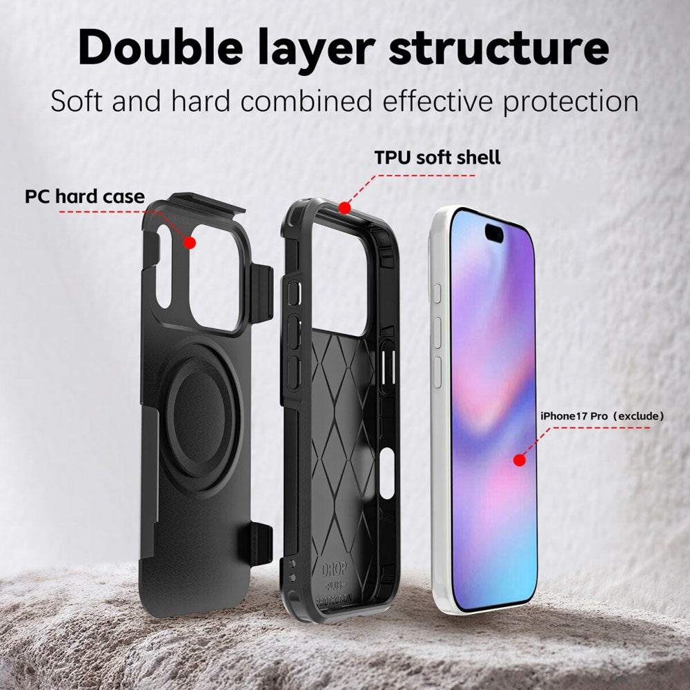4Smarts iPhone 17 Pro Defend Mobil Cover - MagSafe Kompatibel - Sort