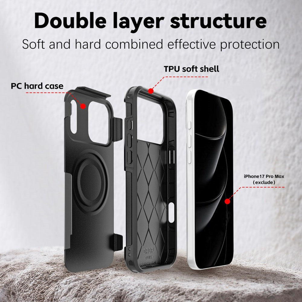 4Smarts iPhone 17 Pro Max Defend Mobil Cover - MagSafe Kompatibel - Sort