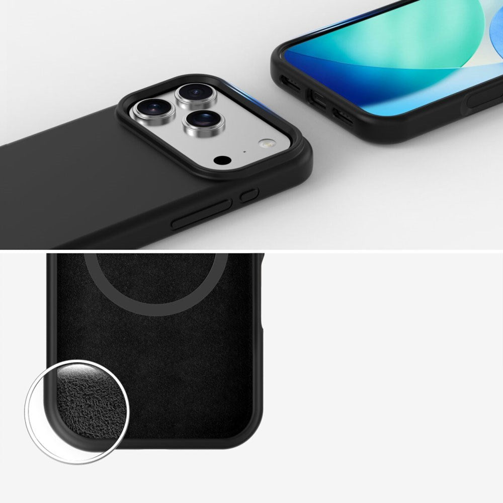 4Smarts iPhone 17 Pro Silikone Mobil Cover - MagSafe Kompatibel - Sort