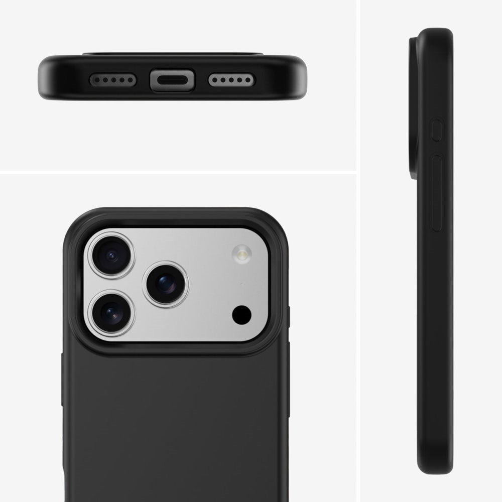4Smarts iPhone 17 Pro Silikone Mobil Cover - MagSafe Kompatibel - Sort