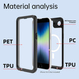 iPhone 17e / 16e 4Smarts Vandtæt All Around Cover - MagSafe Kompatibel - Gennemsigtig / Sort