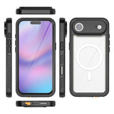 iPhone Air 4Smarts Vandtæt All Around Cover - MagSafe Kompatibel - Gennemsigtig / Sort
