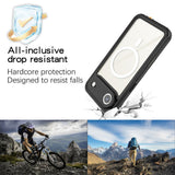 iPhone Air 4Smarts Vandtæt All Around Cover - MagSafe Kompatibel - Gennemsigtig / Sort