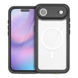 iPhone Air 4Smarts Vandtæt All Around Cover - MagSafe Kompatibel - Gennemsigtig / Sort