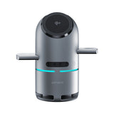 4smarts ChargeBot Sound 3-in-1 Trådløs Oplader m. Indbygget Bluetooth Højtaler - Smartphone / Smartwatch / AirPods - MagSafe / Qi2 Kompatibel - Grå