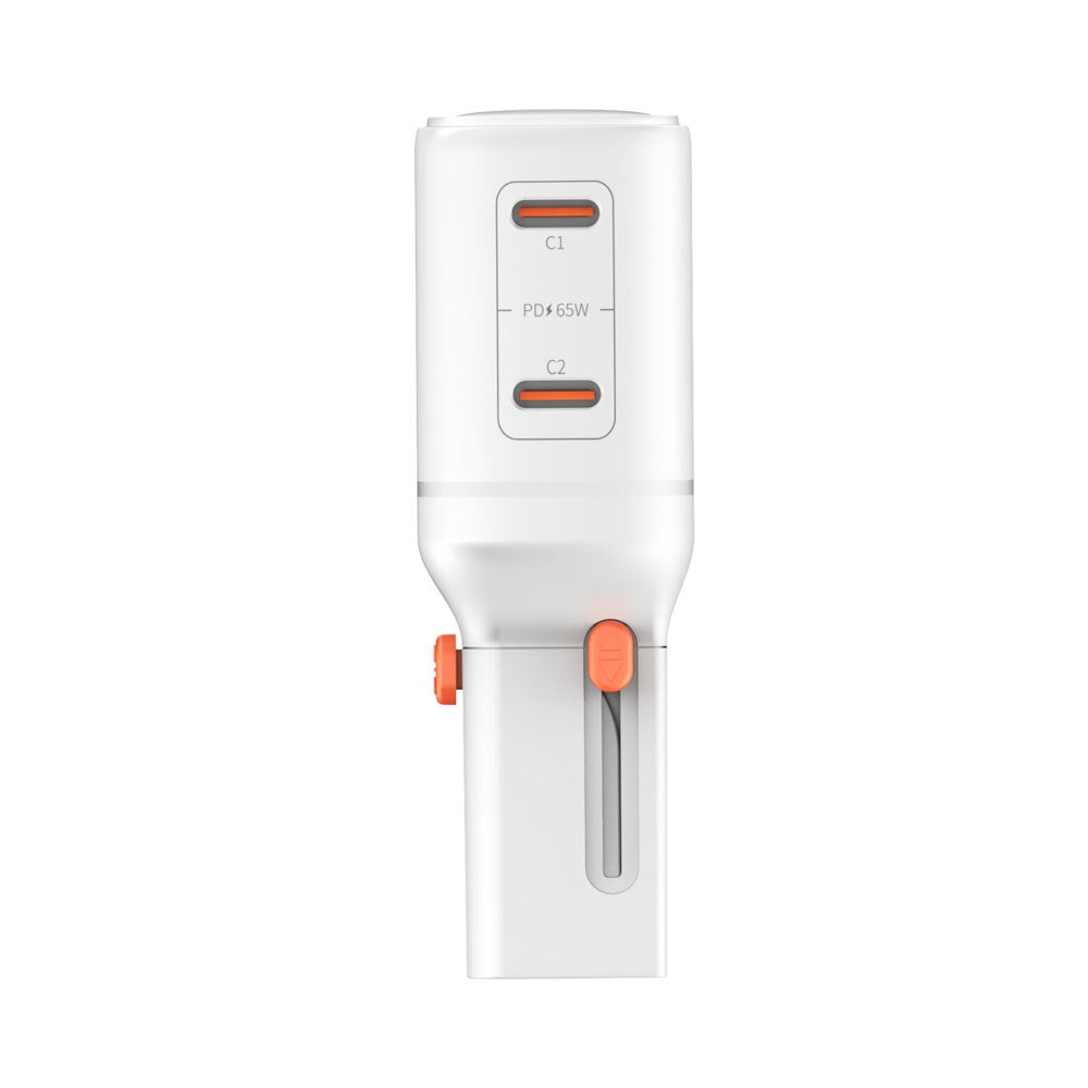 4smarts 65W Rejseadapter til EU/UK/US/AUS m. 2 x USB-C - 1 x USB-A Adapter - Hvid