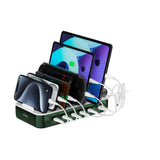 4smarts Ladestation m. 5x USB-C Kabel & 1x 4-i-1 Multikabel - 100W - Grøn