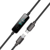 4smarts ScreenCord USB-C til USB-C Kabel - 240W - Indbygget Display - 1.2m - Sort