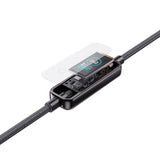 4smarts ScreenCord USB-C til USB-C Kabel - 240W - Indbygget Display - 1.2m - Sort
