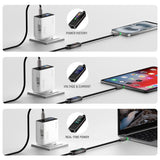 4smarts ScreenCord USB-C til USB-C Kabel - 240W - Indbygget Display - 1.2m - Sort