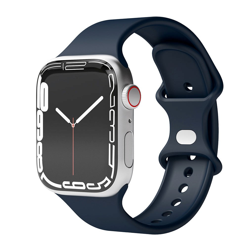 Vonmählen Apple Watch (42/44/SE/45/46/49mm) Classic Band Silikone Rem - Mørkeblå