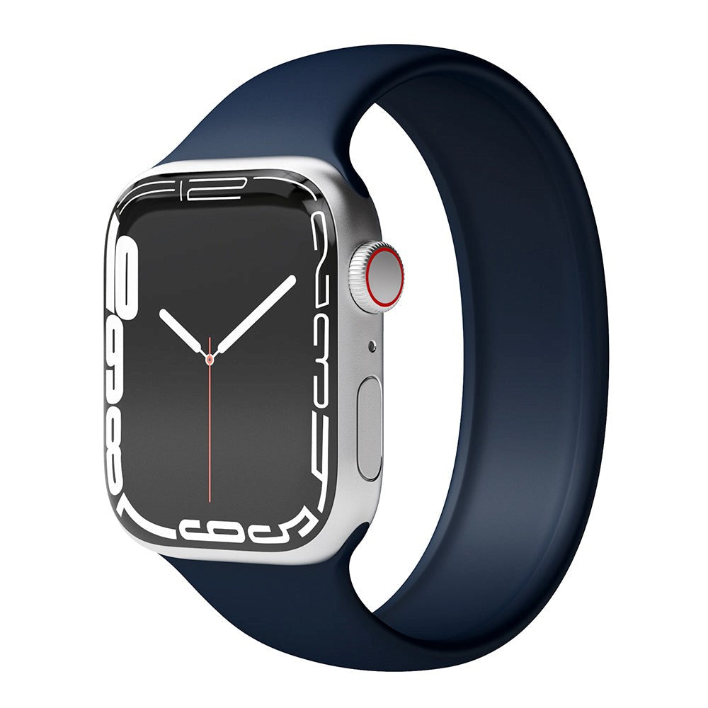 Vonmählen Apple Watch (42/44/SE/45/46/49mm) Solo Loop Small Silikone Rem - Mørkeblå