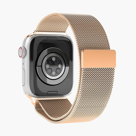 Vonmählen Apple Watch (42/44/SE/45/46/49mm) Milanese Loop Rustfrit Stål Rem - Rose Gold