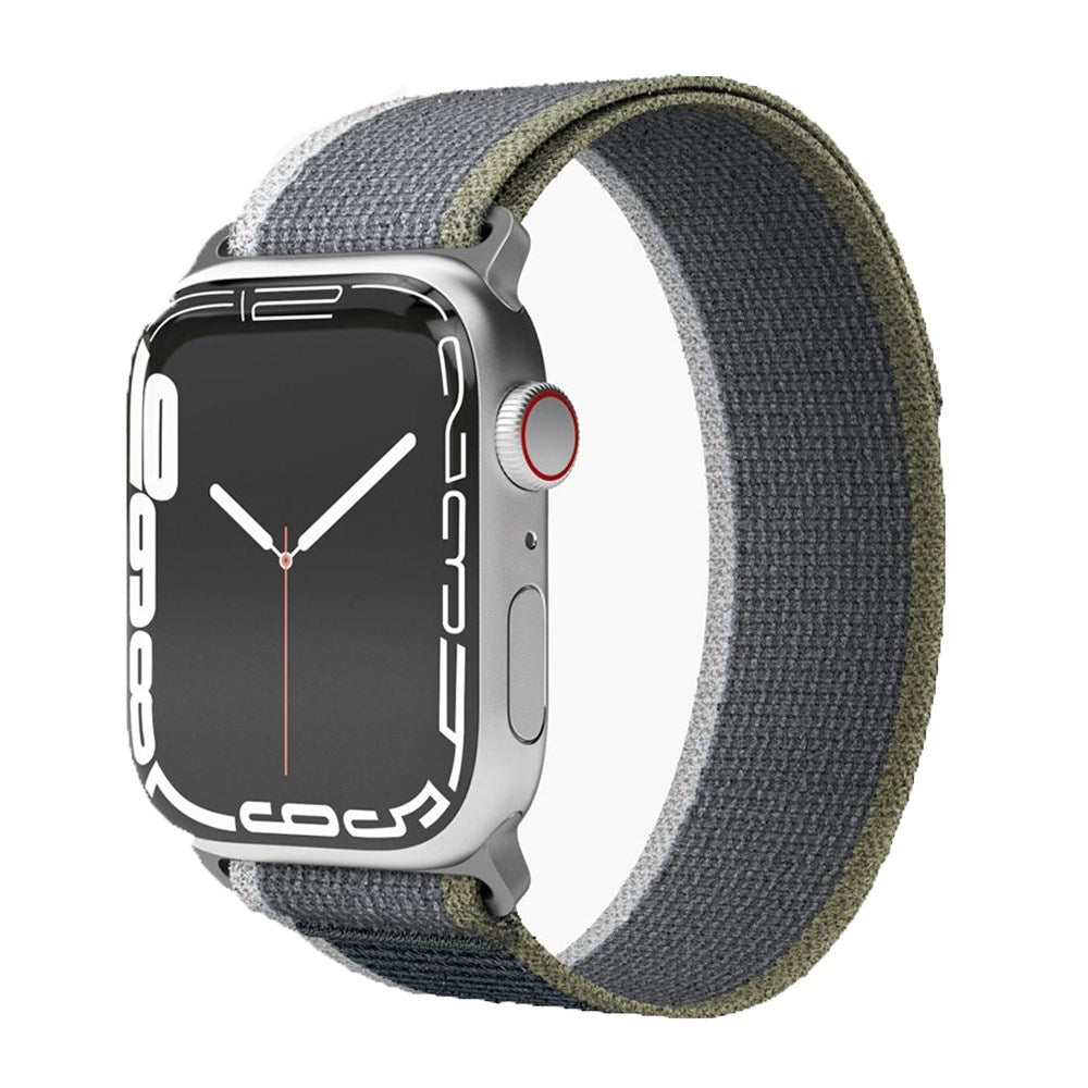 Vonmählen Apple Watch (42/44/45/SE/49mm) Trekking Loop Nylon Urrem - Grå / Grøn