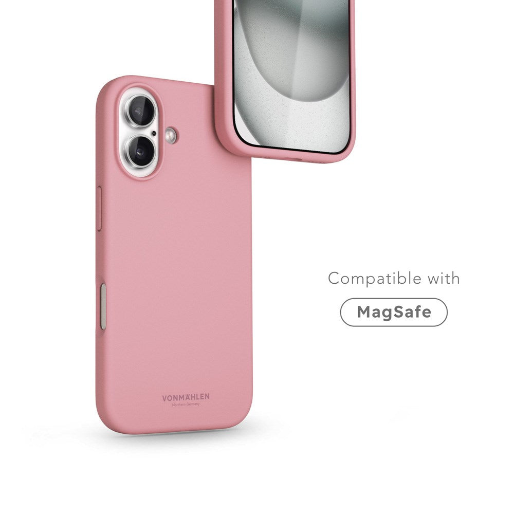 Vonmählen iPhone 16 Eco Silikone Bagside Cover - MagSafe Kompatibel - Cherry Blossom