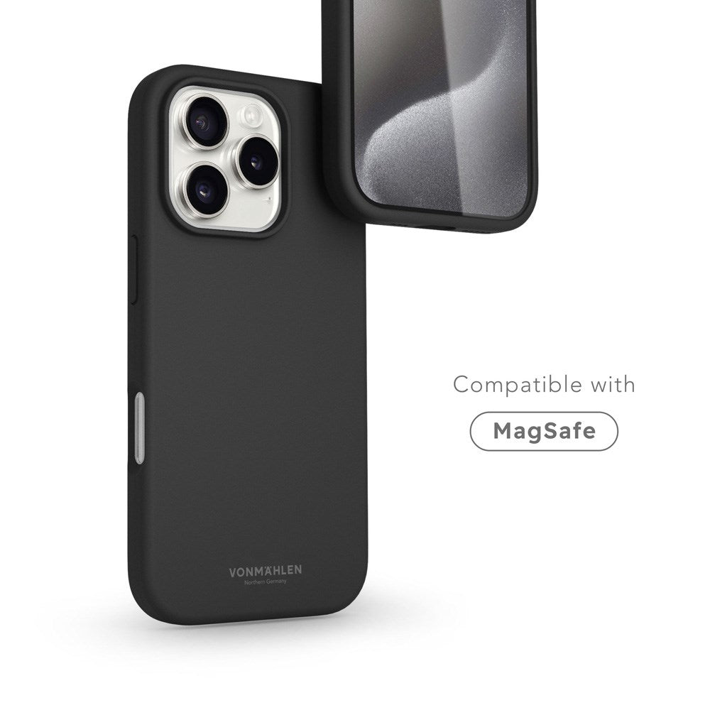 Vonmählen iPhone 16 Pro Max Eco Silikone Bagside Cover - MagSafe Kompatibel - Black