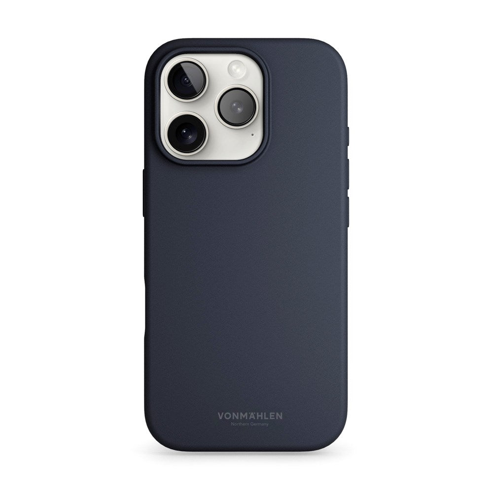 Vonmählen iPhone 16 Pro Eco Silikone Bagside Cover - MagSafe Kompatibel - Navy