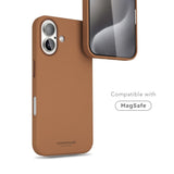 Vonmählen iPhone 16 Like Leather Bagside Cover - MagSafe Kompatibel - Brown