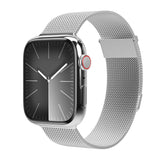 Vonmählen Apple Watch (42/44/SE/45/46/49mm) Milanese Loop 2 Rustfrit Stål Rem - Sølv