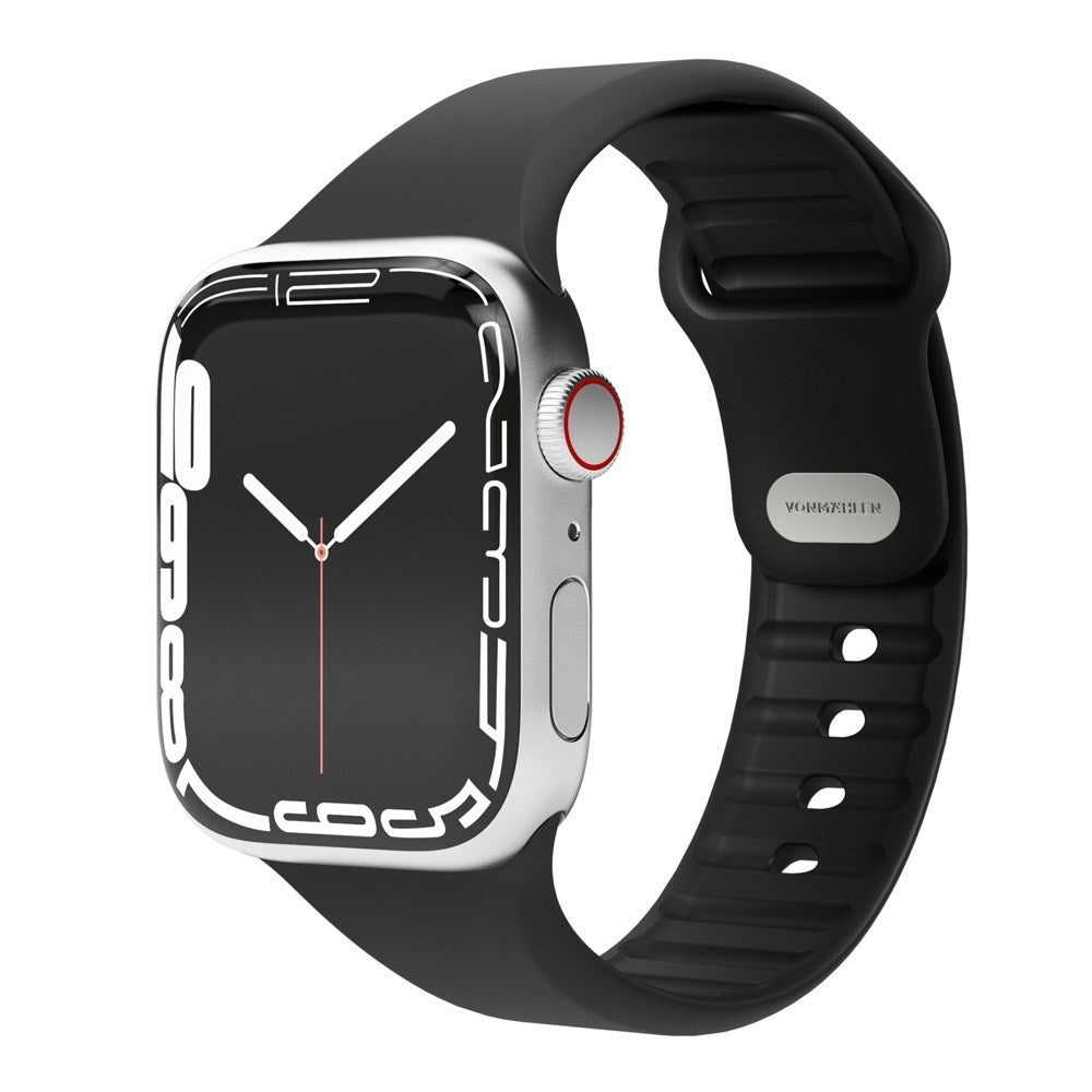 Vonmählen Apple Watch (38/40/SE/41/42mm) Classic Band 2 Genanvendt Silikone Rem - Sort