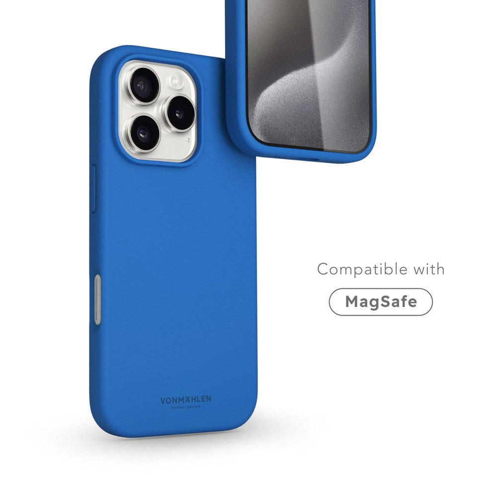 Vonmählen iPhone 16 Pro Eco Silikone Bagside Cover - MagSafe Kompatibel - Sky Captain