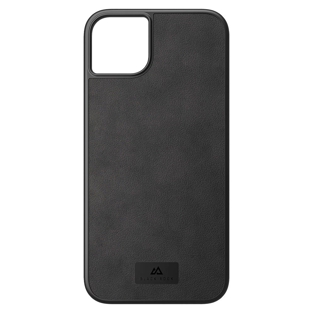 iPhone 14 Plus Black Rock Ægte Læder Bagside Cover - Sort