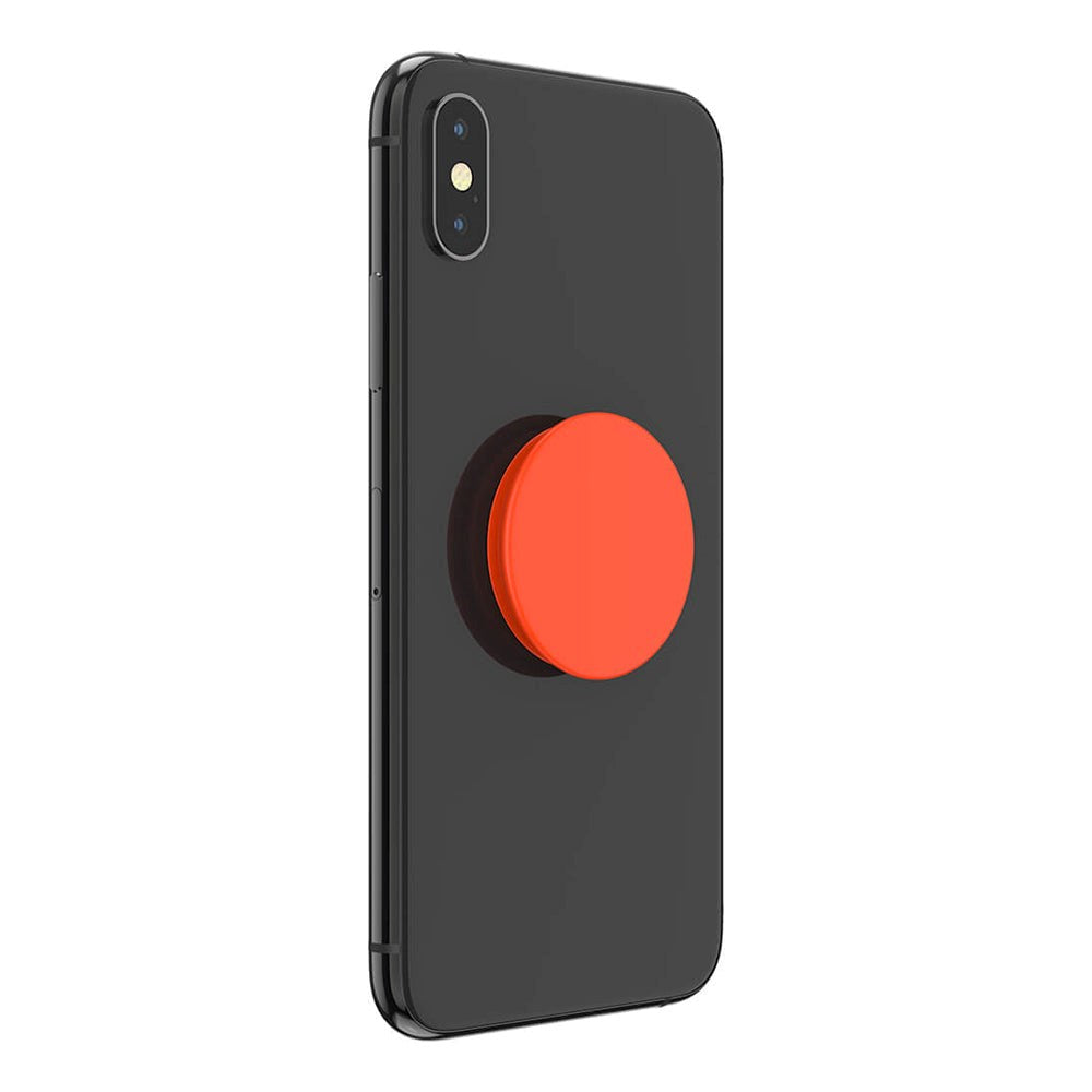 POPSOCKETS PopGrip Neon Electric Orange Aftageligt Greb m. Standerfunktion