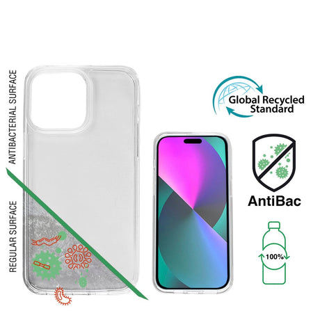 iPhone 14 Pro 4Smarts AntiBac Eco Bagside Cover - 100% Genbrugsplast - Gennemsigtig