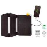 4smarts VoltSolar 21W Foldbar Solpanel m. 2x USB-A - Sort