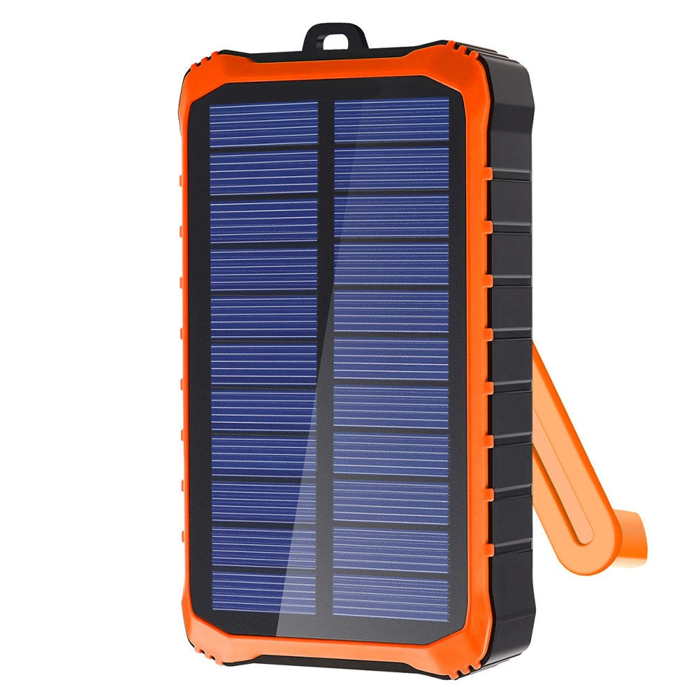 4smarts Prepper Powerbank 12.000mAh m. Solcelle - 2 x USB-A - Sort / Orange