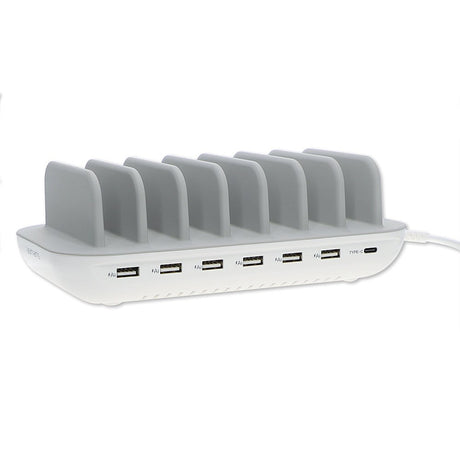 4Smarts 60W Charging Station m. 6 x USB-A & 1 x USB-C - Hvid