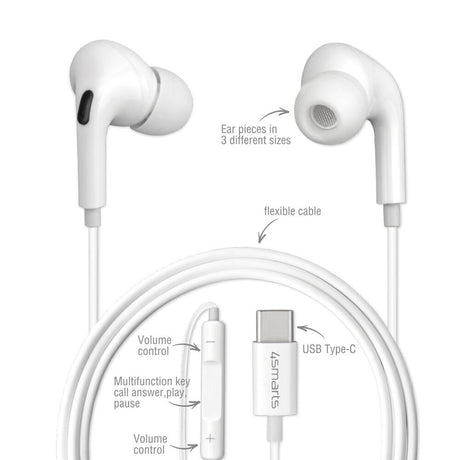 4smarts Melody Digital Basic Headset med USB-C Kabel - Hvid