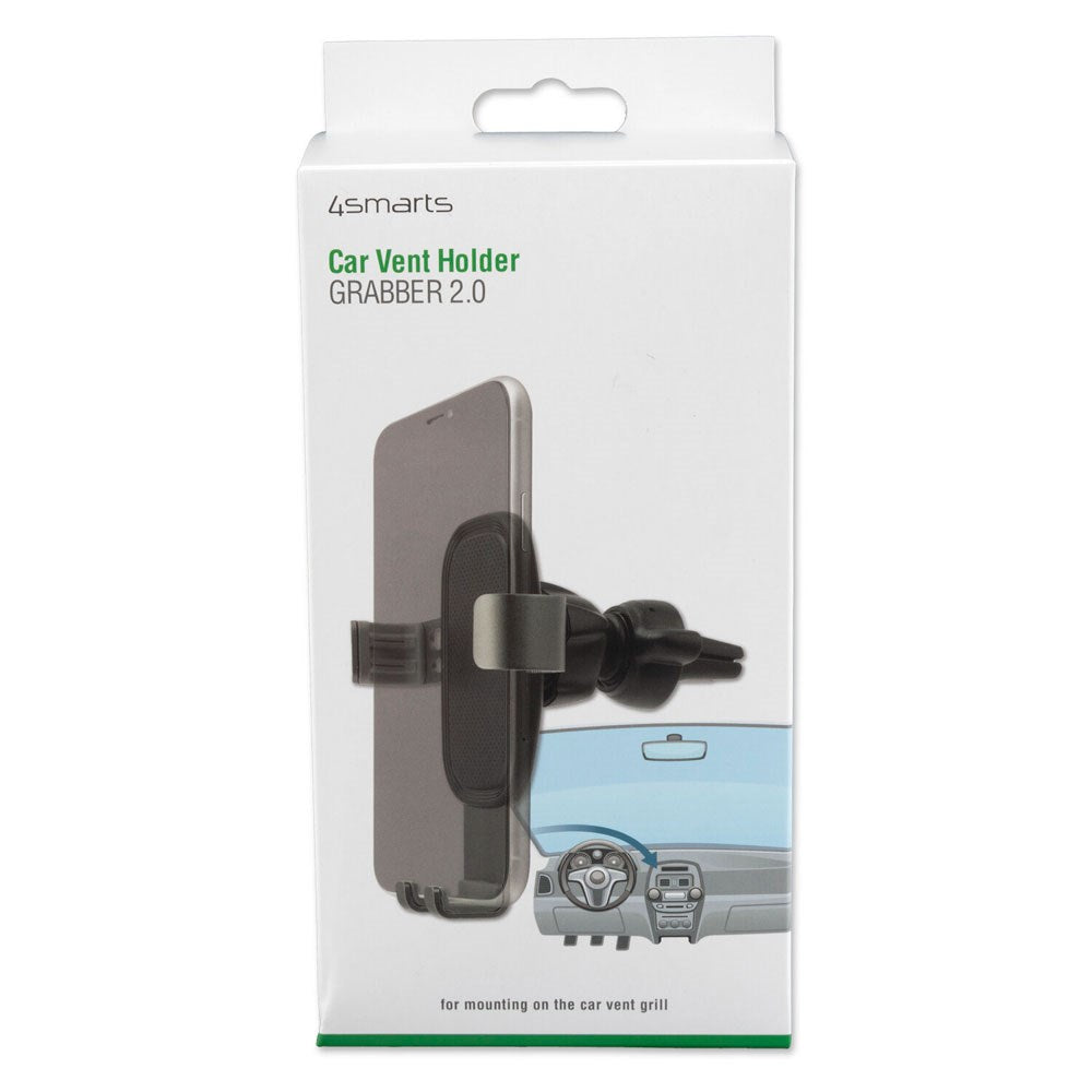 4smarts Grabber 2.0 Mobilholder - Bilens Ventilation - Sort