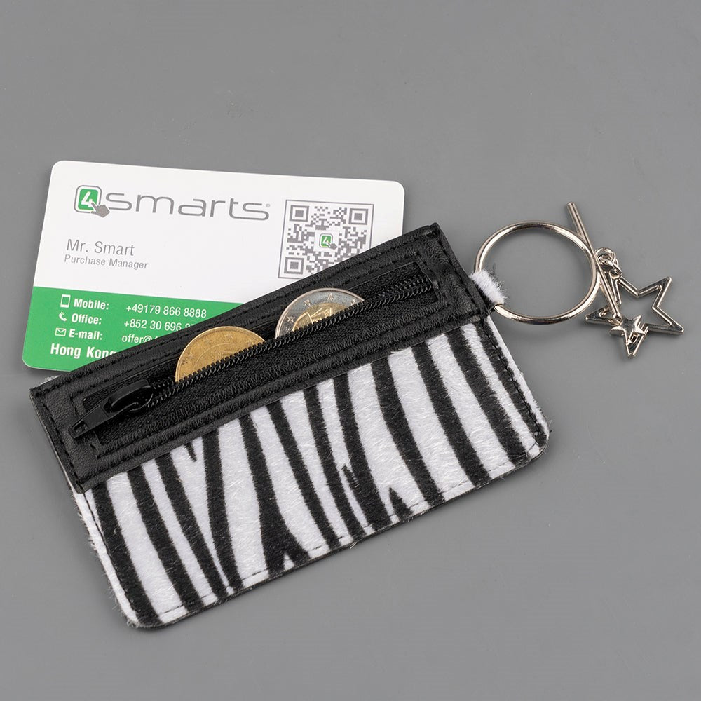 4Smarts DressUP Mobilholder m. Kortholder & Ringholder - Zebra