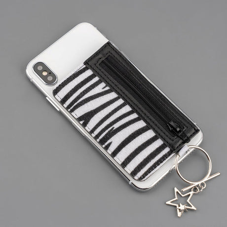 4Smarts DressUP Mobilholder m. Kortholder & Ringholder - Zebra