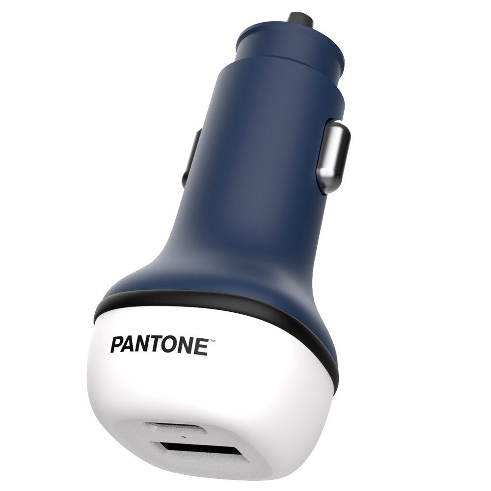 Pantone Biloplader PD 20W med USB-C & USB-A - Navy