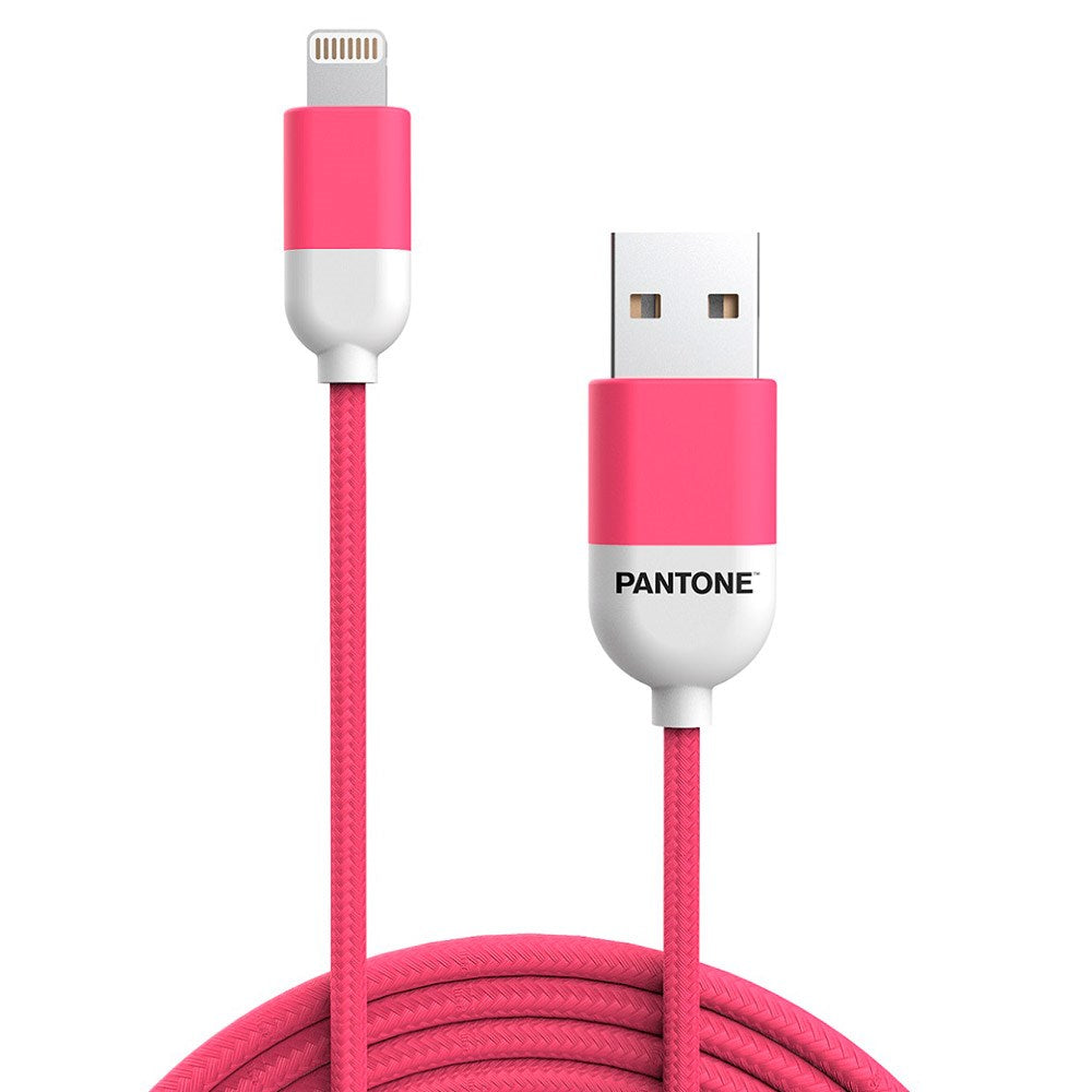 Pantone MFI USB-A til Lightning Kabel 12W - 1.5m - Pink