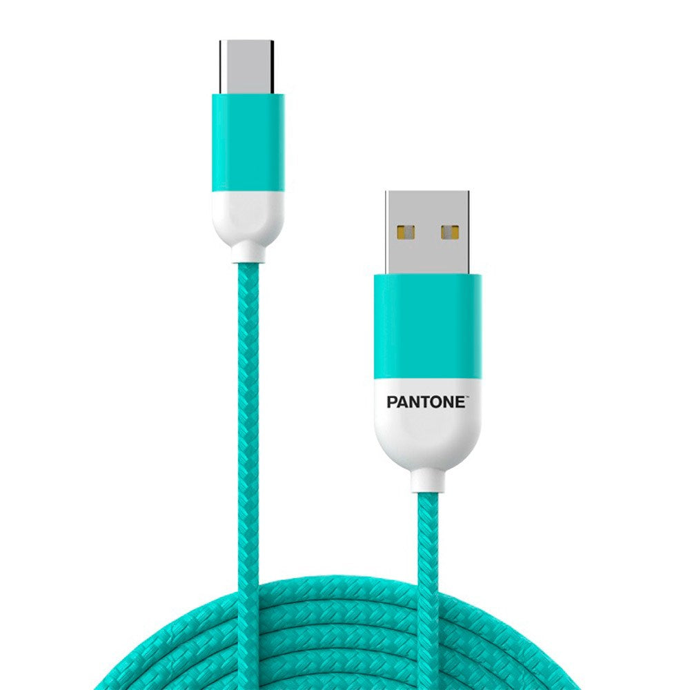 Pantone USB-A til USB-C Kabel 12W - 1.5m - Turkis