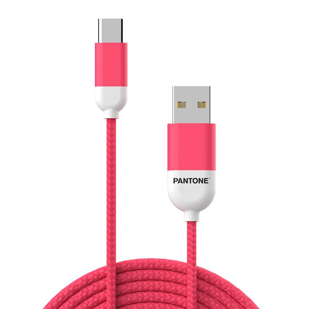 Pantone USB-A til USB-C Kabel 12W - 1.5m - Pink