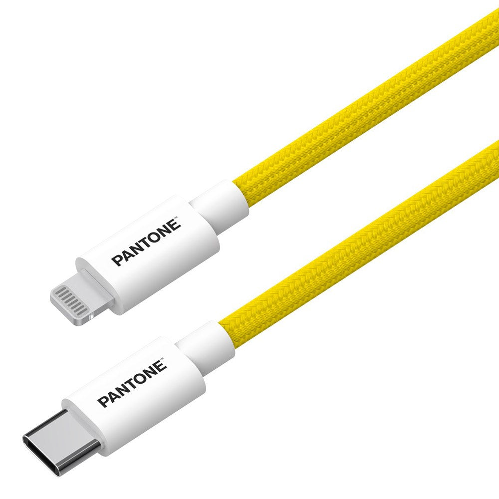 Pantone MFI USB-C til Lightning Kabel 15W - 1.5m - Gul