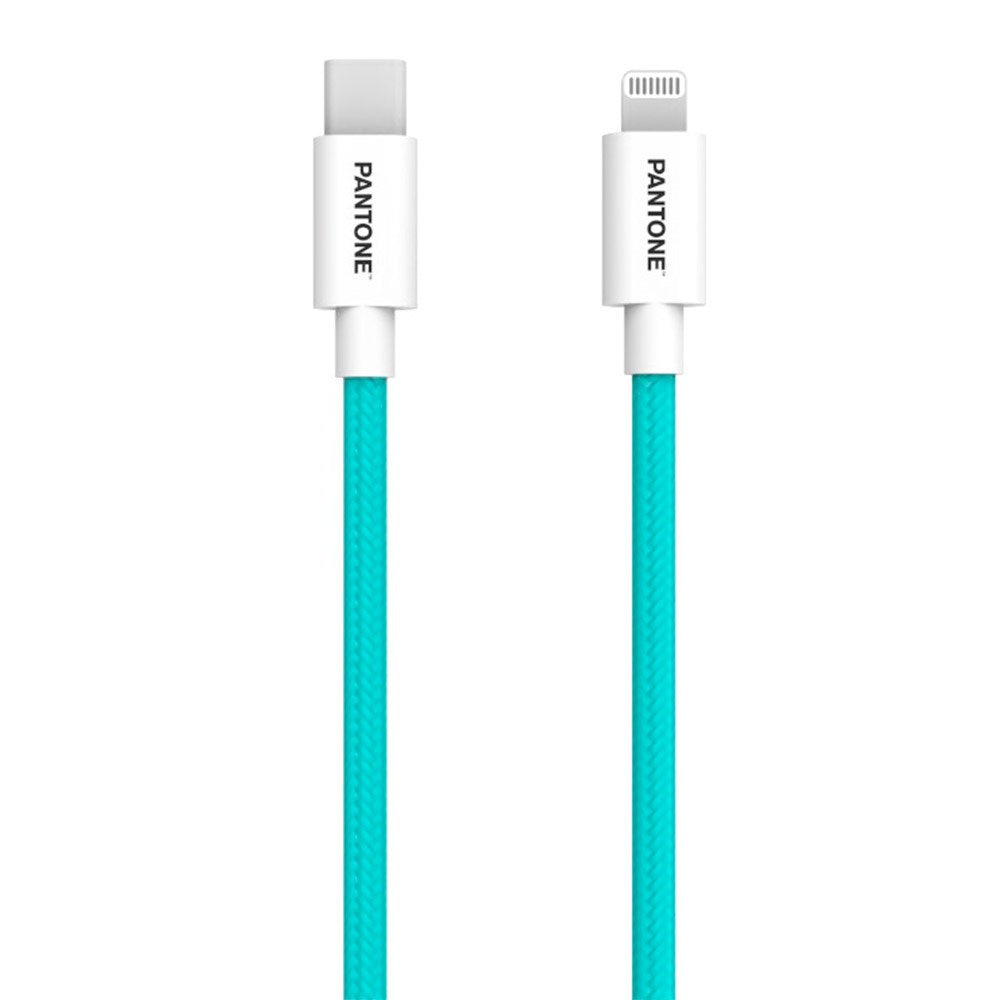 Pantone MFI USB-C til Lightning Kabel 15W - 1.5m - Turkis