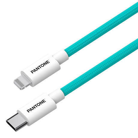 Pantone MFI USB-C til Lightning Kabel 15W - 1.5m - Turkis