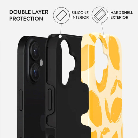 Burga iPhone 16 Tough Fashion Cover - Lemon Tart