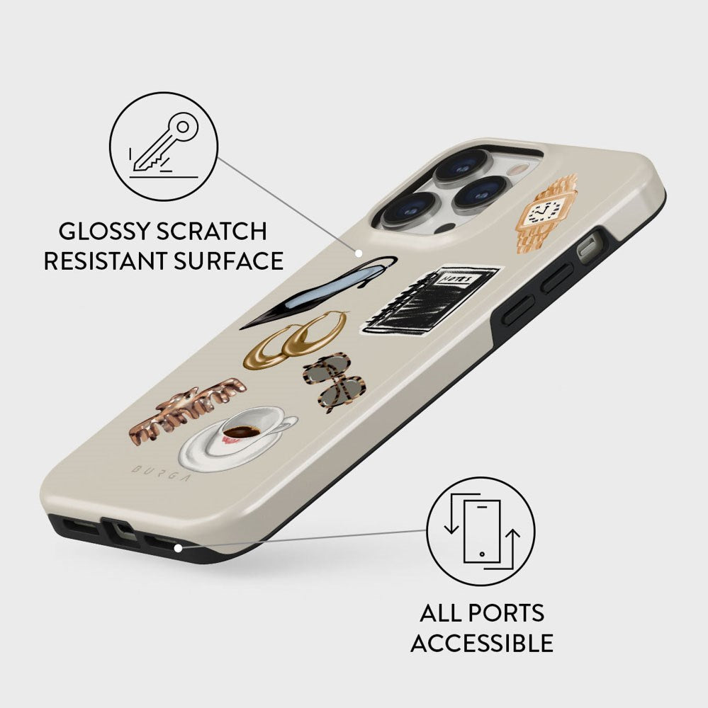 Burga iPhone 14 Pro Tough Fashion Cover - Boss Babe