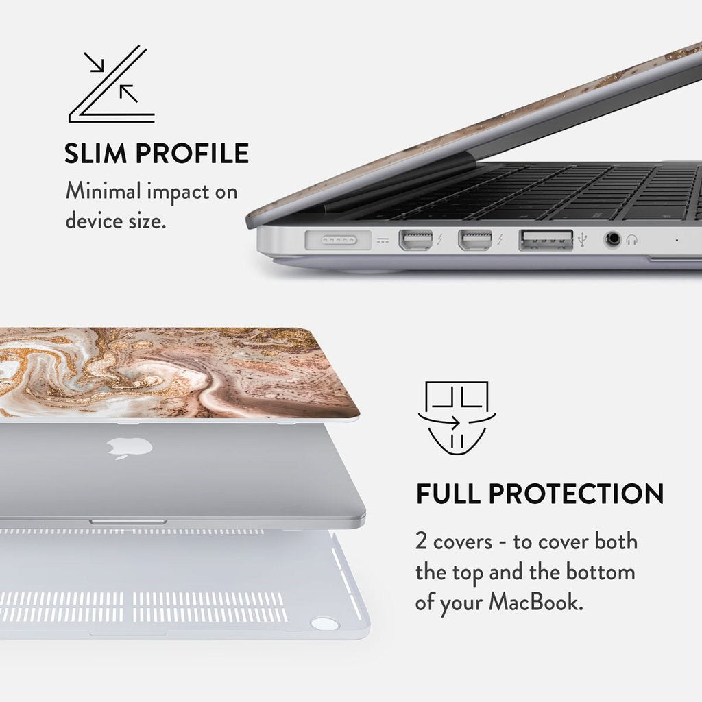 Burga Macbook Air 13" (2011-2017) Fashion Case - Cappuccino *DEMO