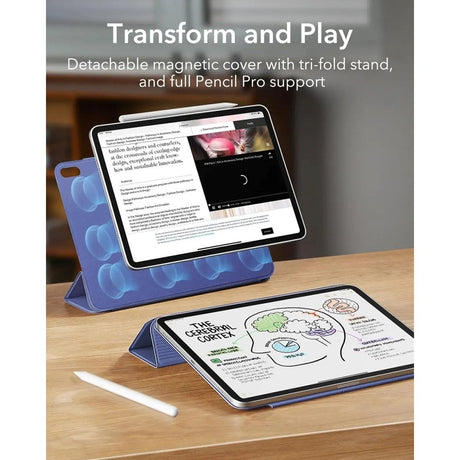 ESR iPad Air 11" (2025 / 2024) / Air (2022 / 2020) Rebound Magnetic Flip Cover - Blå