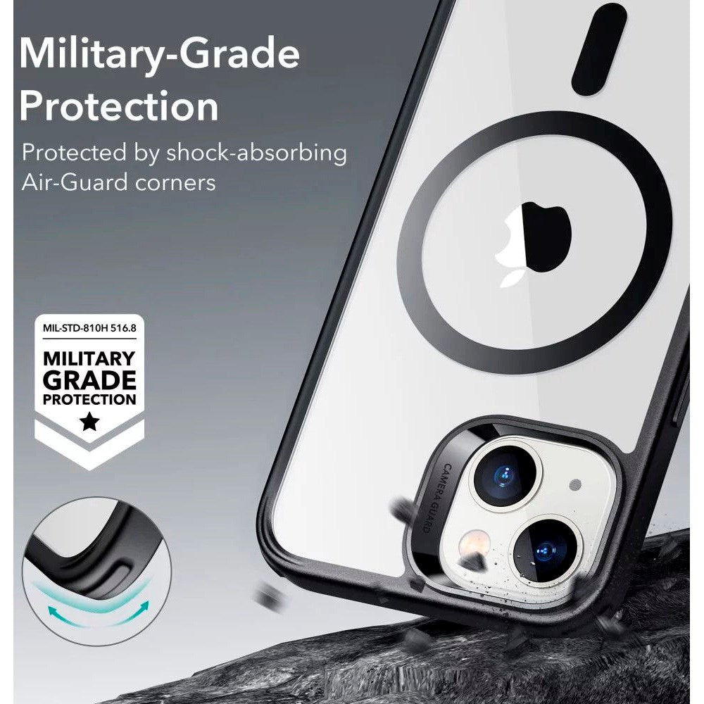 iPhone 14 / 13 - ESR Classic Hybrid Cover - MagSafe Kompatibel - Gennemsigtig / Sort