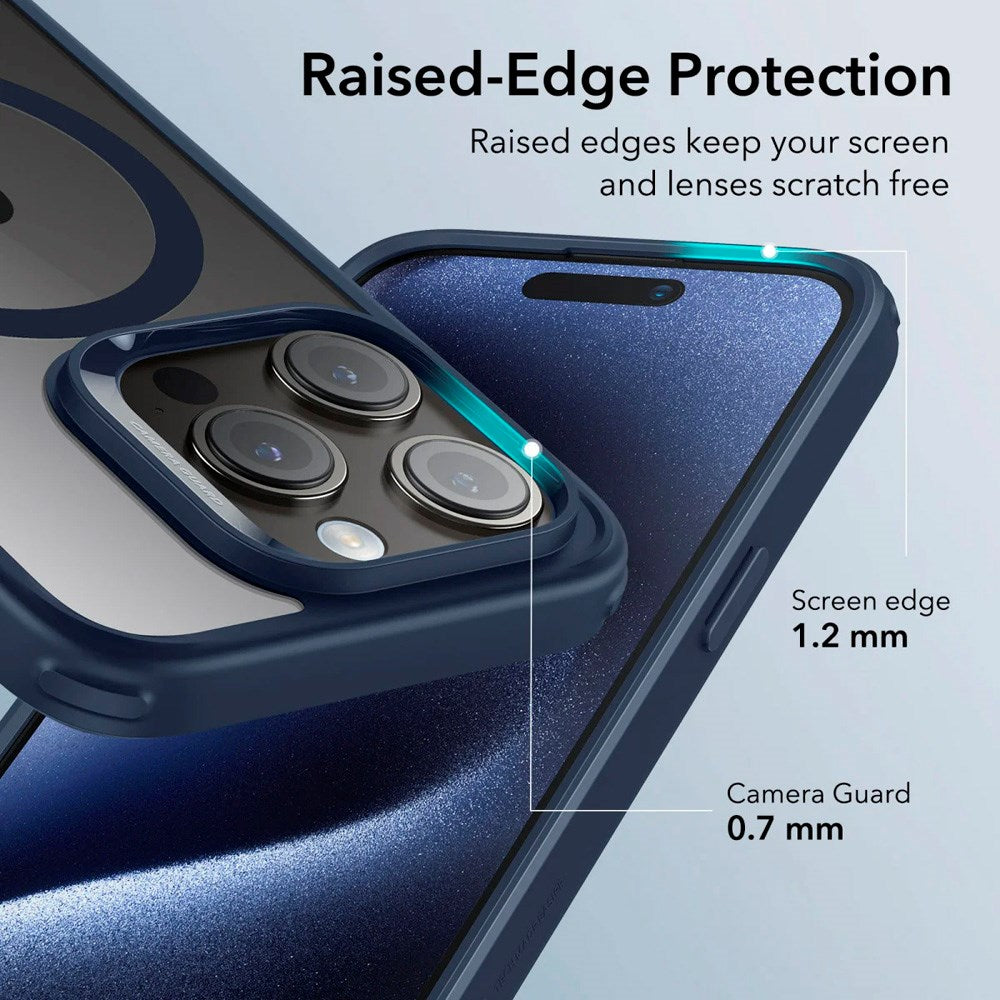 iPhone 15 Pro - ESR Classic Hybrid Cover - MagSafe Kompatibel - Gennemsigtig / Blå - (DEMO)